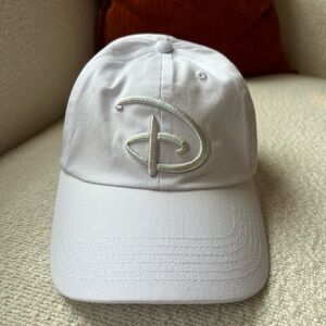 White Disney Hat with Embroidered Logo